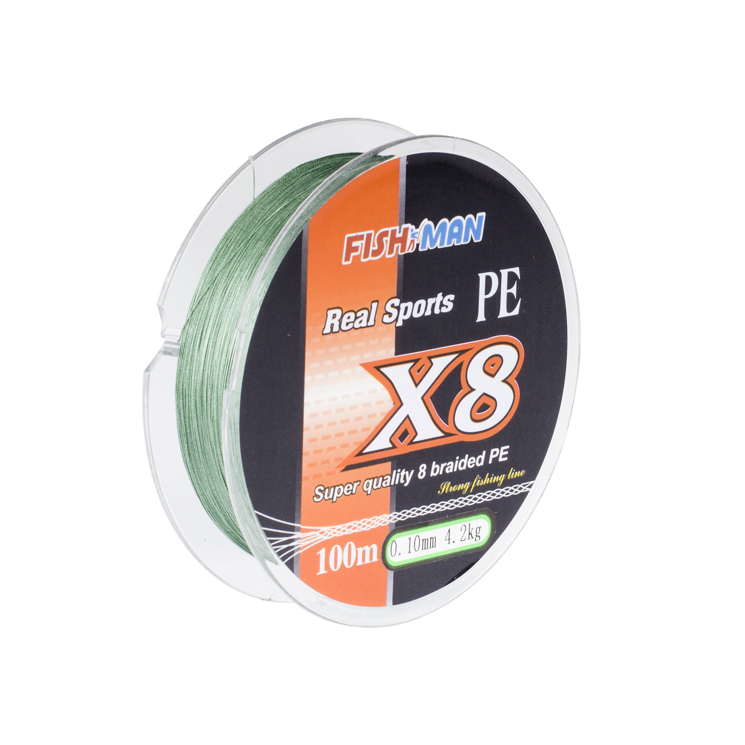 картинка Шнур плетёный FishMan Real Sports X8 PE зеленый 100м цв.зеленый от магазина Спортсмен