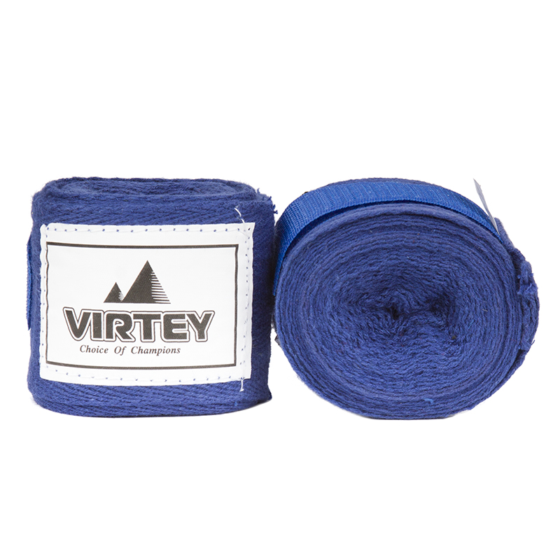 картинка Бинт боксерский Virtey BH02 (хлопок) 2.5-4м цв.синий от магазина Спортсмен