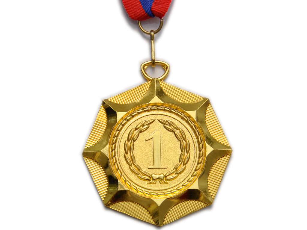 Медаль с лентой наградная E04 d 6,5см (27872/27873/27874)