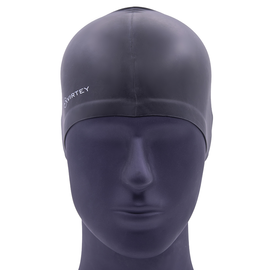 Шапочка для плавания Virtey SP002 Silicon  цв.черный