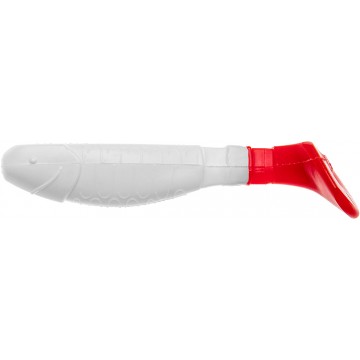 Виброхвост Helios Chubby р.90мм (уп.5шт) цв.красно-белый