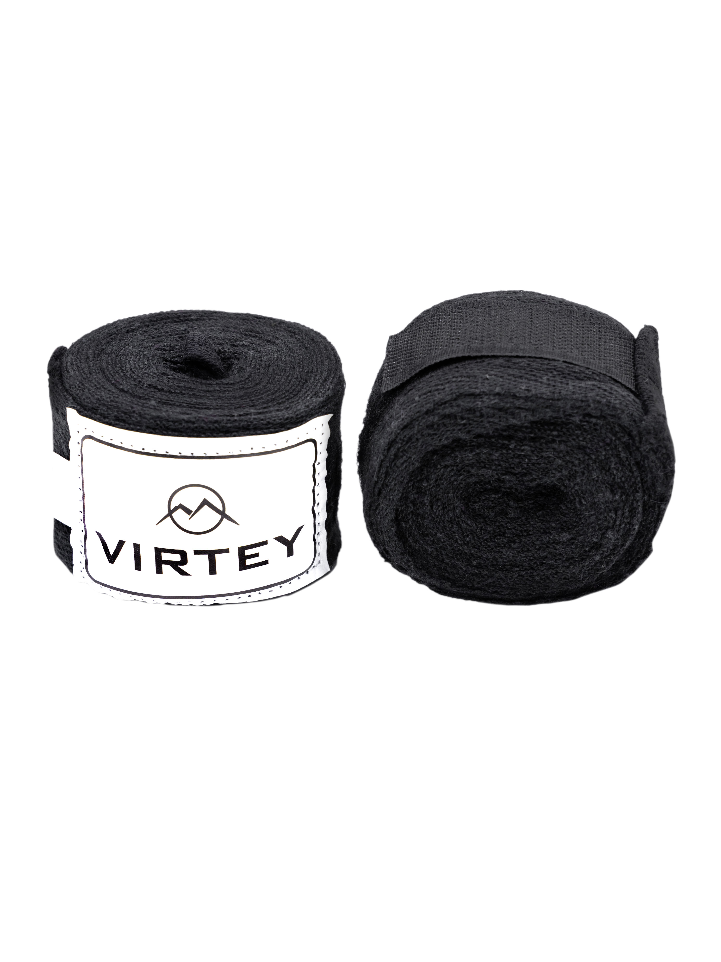 Бинт боксерский Virtey BH02 (хлопок) 2.5-4м цв.черный