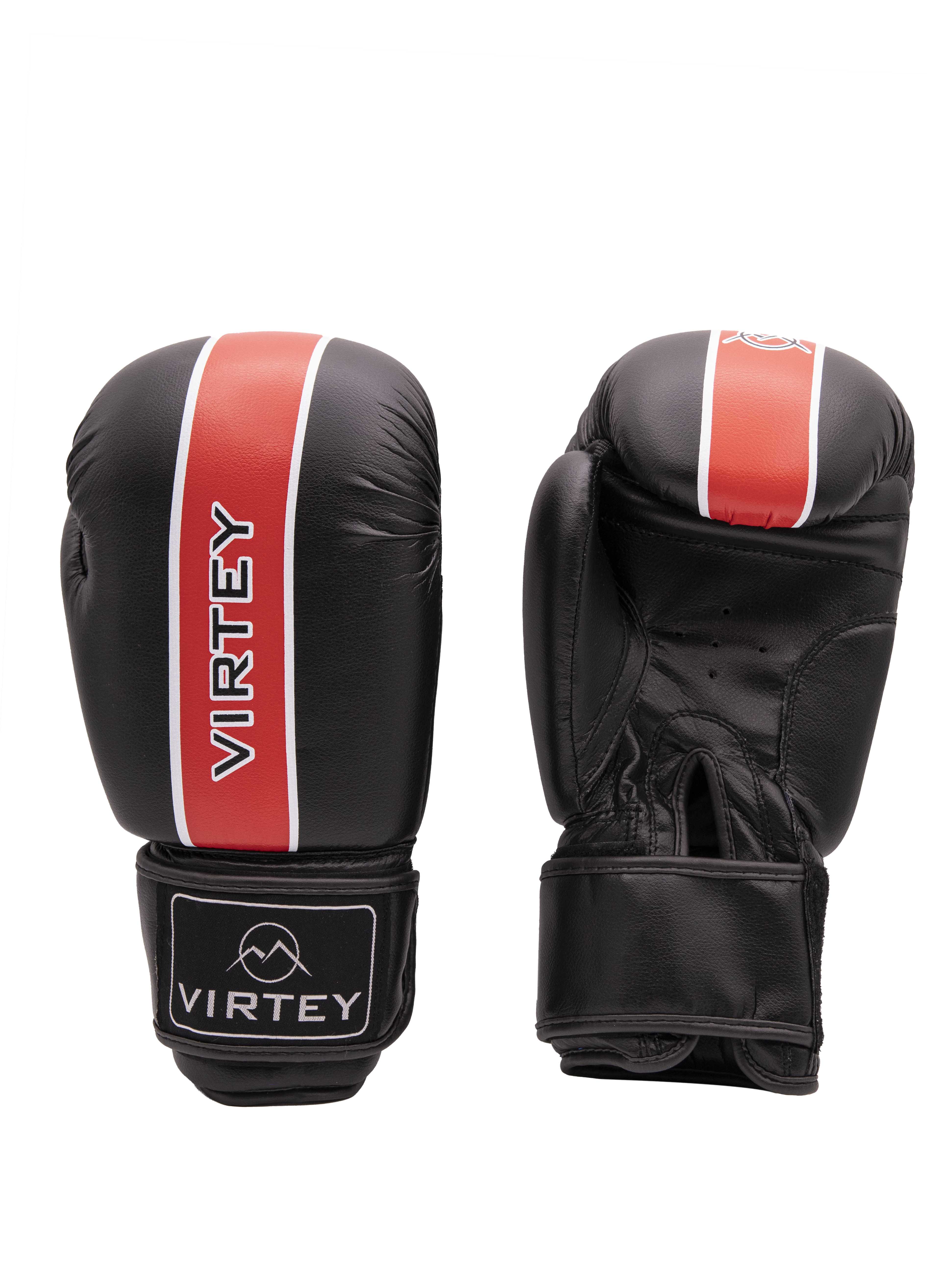 Перчатки боксерские Virtey BG10 Knockout 6-14ун цв.черный