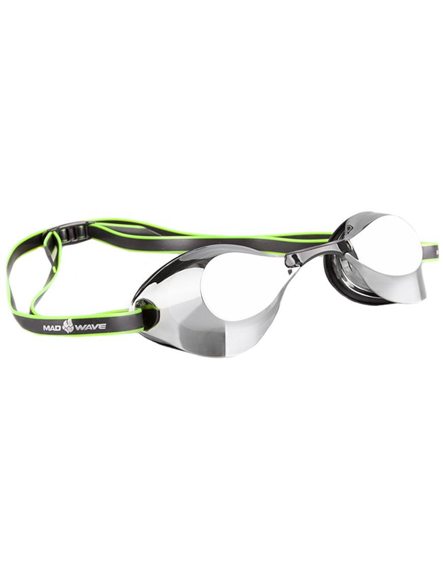 Очки для плавания стартовые Mad Wave M0458 07 Turbo Racer II Mirror  цв.черный
