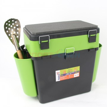 Ящик зимний Helios FishBox 2 секции 19л цв.зеленый