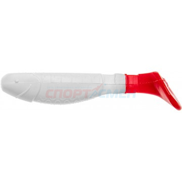 Виброхвост Helios Chubby р.90мм (уп.5шт) цв.красно-белый