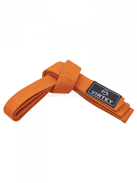 Пояс каратэ/дзюдо Virtey B01 2.6м   цв.оранжевый
