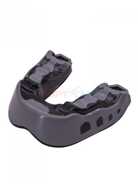 Капа одночелюстная Virtey MGS6 Shock Doctor Triple Food Gel цв.черно-серый