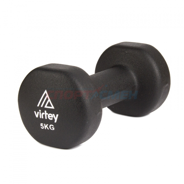 Гантель Virtey LKDB-504B неопреновая 5кг black