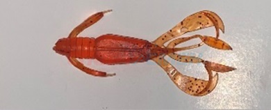 Приманка силиконовая AWEES Cancer 2,8" (уп.6шт) цв.красный