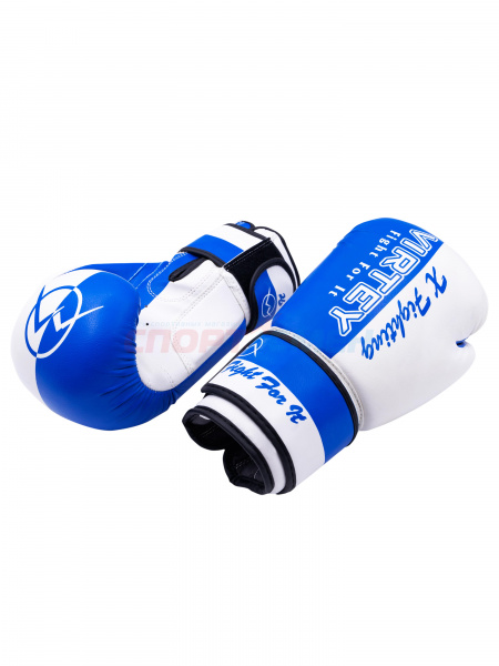 Перчатки боксерские Virtey BG06 X Fighting 6-14ун цв.сине-белый