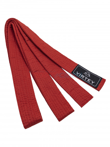 Пояс каратэ/дзюдо Virtey B01 2.6м   цв.красный