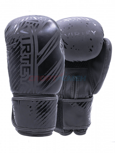 Перчатки боксерские Virtey BG13 Warrior 6-14ун цв.черный
