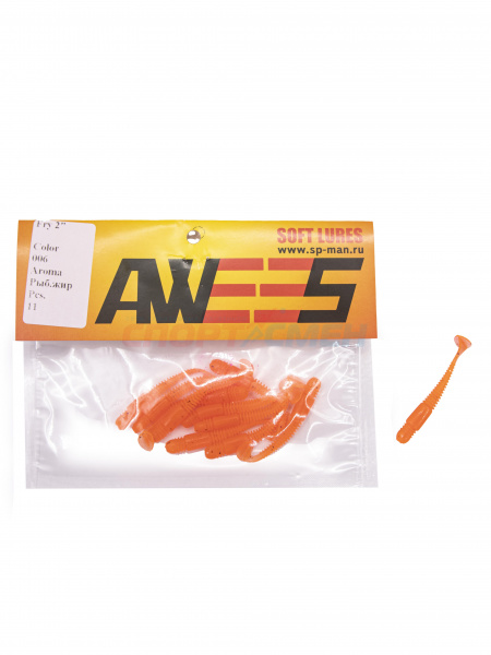 Приманка силиконовая AWEES Fry 2" (уп.11шт) цв.рыжий