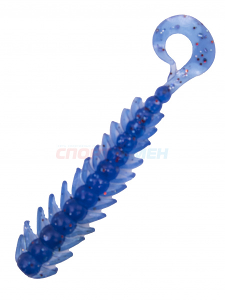 Приманка силиконовая AWEES Skolopendra 3" (уп.7шт) цв.индиго
