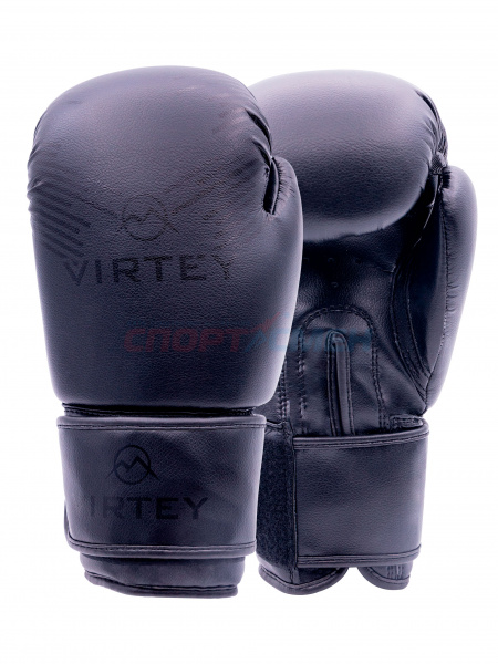Перчатки боксерские Virtey BG07 10-12ун цв.черно-черный