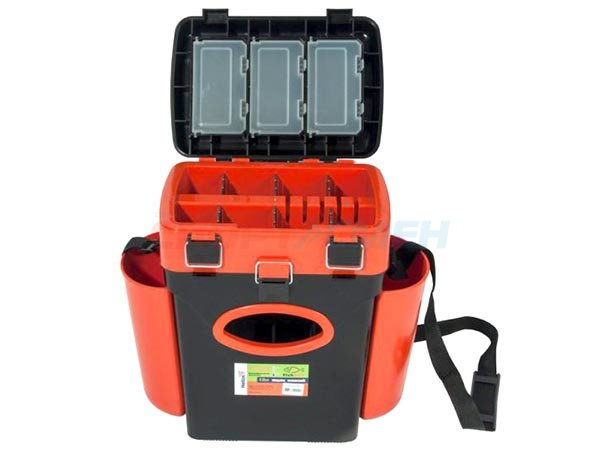 Ящик зимний Helios FishBox 2 секции 10л цв.красный