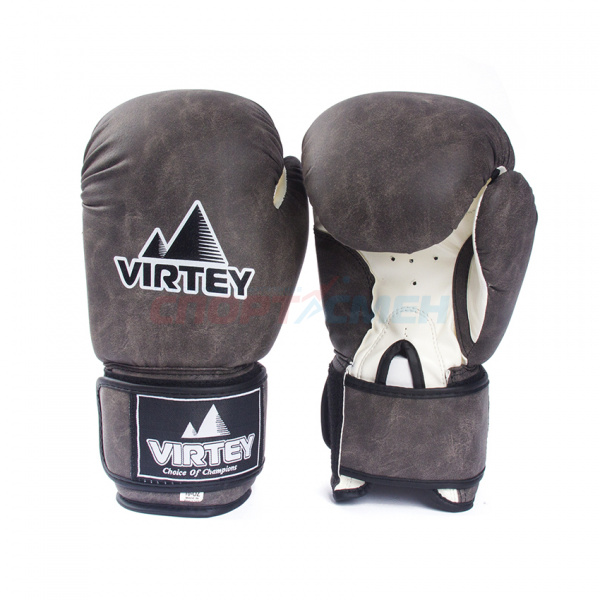 Перчатки боксерские Virtey BG03 Block 10-14ун цв.коричневый