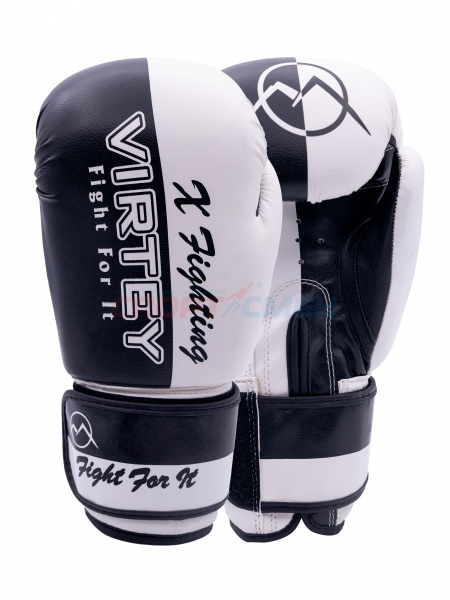 Перчатки боксерские Virtey BG06 X Fighting 6-14ун цв.черно-белый