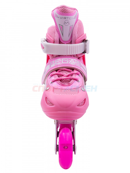 Коньки роликовые раздвижные Virtey Pegas  DJS-905 р. 31-42 цв.розовый