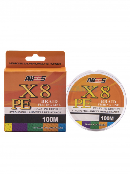Шнур плетёный AWEES PE-X8 CAMO Mix 100м.