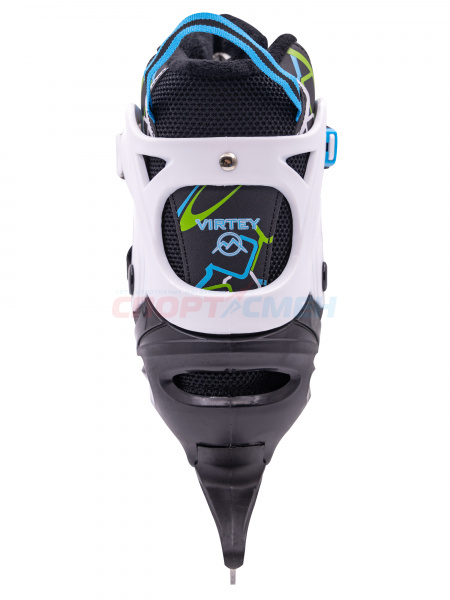 Коньки ледовые раздвижные Virtey Phantom BW-1BW-182  р.29-40 цв.синий