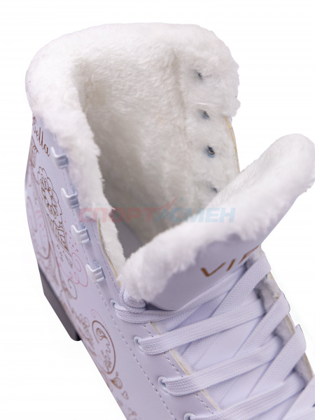 Коньки фигурные Virtey Bella мех р.35-42 цв.белый