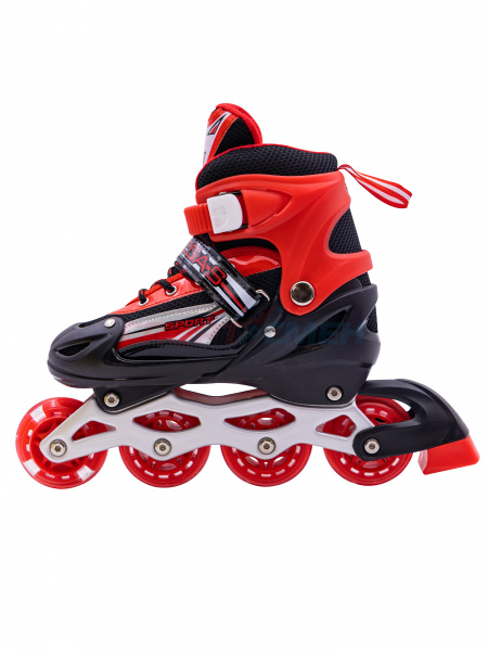 Коньки роликовые раздвижные Virtey Pegas  DJS-905 р. 31-42 цв.красный