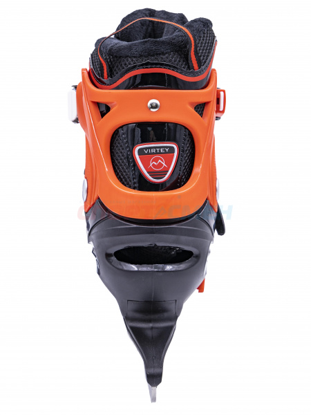 Коньки ледовые раздвижные Virtey POWER BW-166  р.31-40 цв.красно-черный