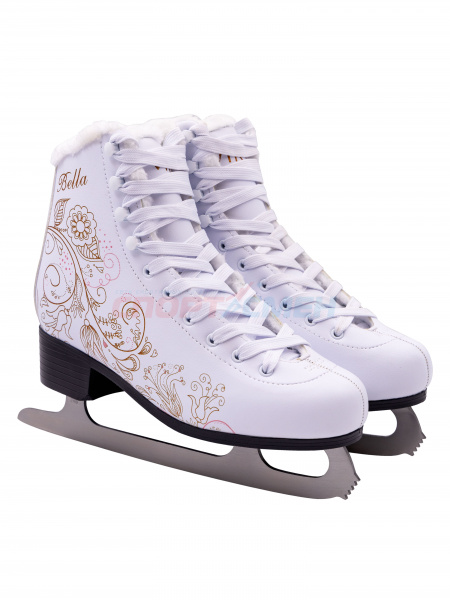 Коньки фигурные Virtey Bella мех р.35-42 цв.белый