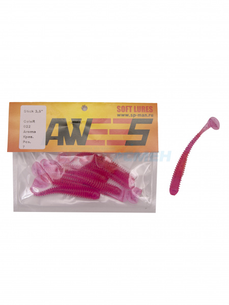 Приманка силиконовая AWEES Stick 3.5" (уп.7шт) цв.розовый