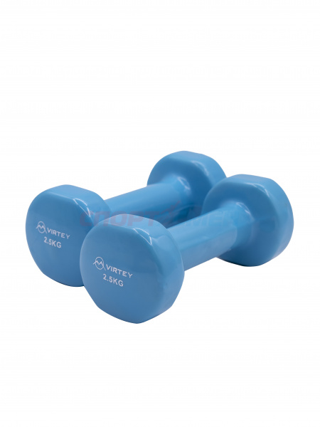 Гантель Virtey LKDB-504A виниловая 2.5кг blue