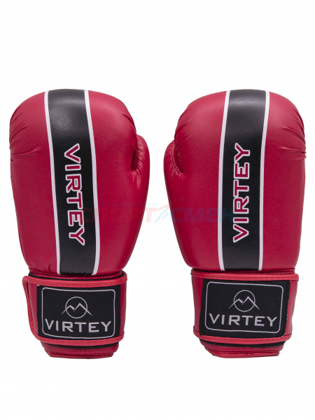 Перчатки боксерские Virtey BG10 Knockout 6-14ун цв.красный