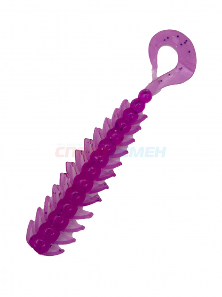 Приманка силиконовая AWEES Skolopendra 3" (уп.7шт) цв.фиолетовый