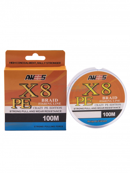 Шнур плетёный AWEES PE-X8 Blue 100м.