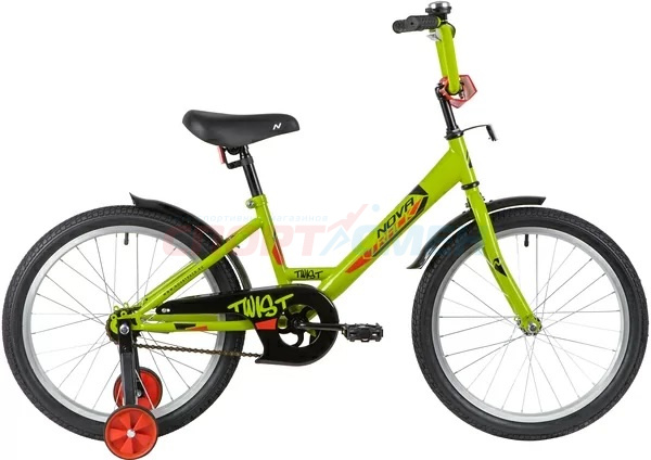 Велосипед Novatrack  TWIST (1-ск) 20" цв.зеленый