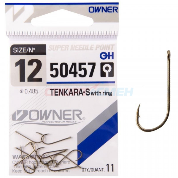 Крючки OWNER 50457 Tenkara Straight w/eye brown