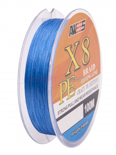Шнур плетёный AWEES PE-X8 Blue 100м.