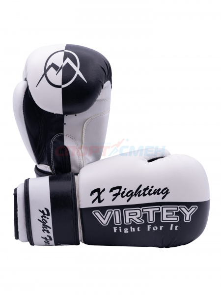 Перчатки боксерские Virtey BG06 X Fighting 6-14ун цв.черно-белый