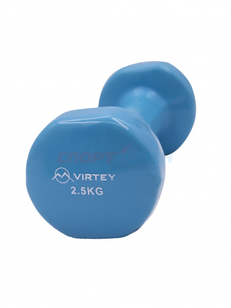 Гантель Virtey LKDB-504A виниловая 2.5кг blue