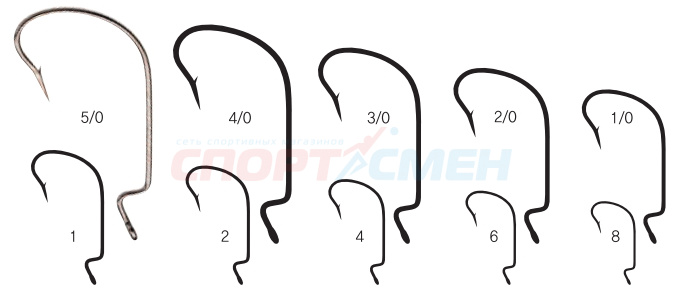 Крючки Rubicon BS2312  Offset Worm (10шт.)