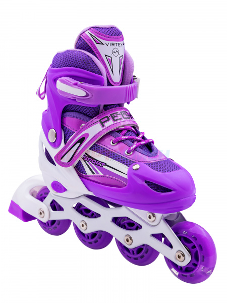 Коньки роликовые раздвижные Virtey Pegas  DJS-905 р. 31-42 цв.фиолетовый