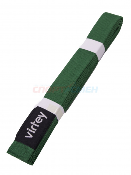 Пояс каратэ/дзюдо Virtey B01 2.6м   цв.зеленый