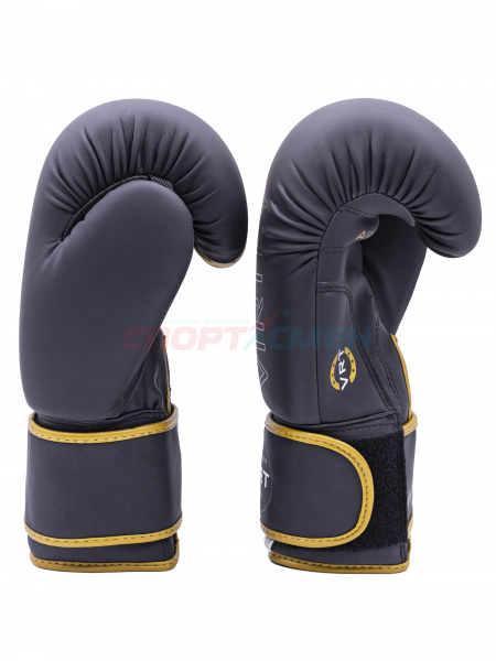 Перчатки боксерские Virtey BG15 10-14ун цв.золотисто-черный