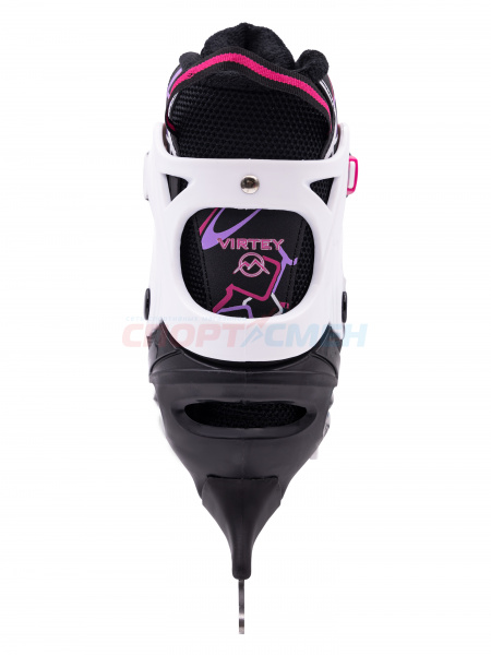 Коньки ледовые раздвижные Virtey Phantom BW-1BW-182  р.29-40 цв.розовый