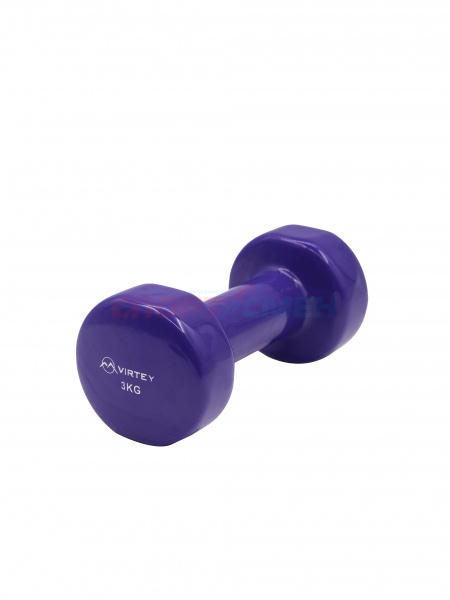 Гантель Virtey LKDB-504A виниловая 3кг purple