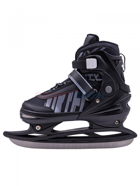 Коньки ледовые раздвижные Virtey SITY New 37-44 цв.серо-черный