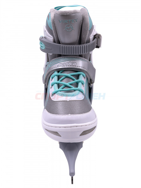 Коньки ледовые раздвижные Virtey Jessica 33-40 цв.зеленый