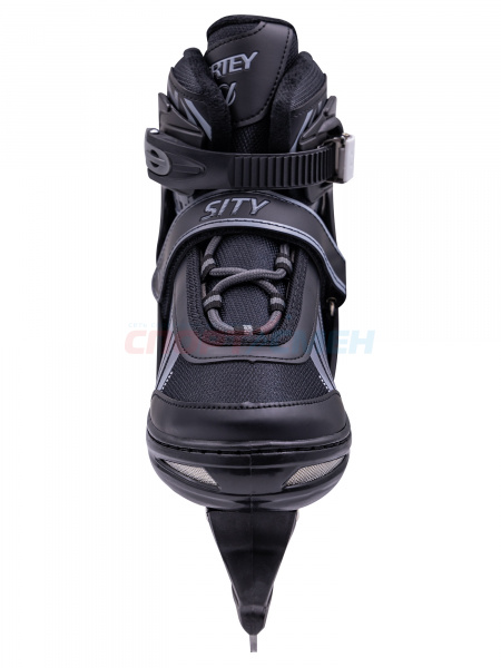 Коньки ледовые раздвижные Virtey SITY New 37-44 цв.серо-черный