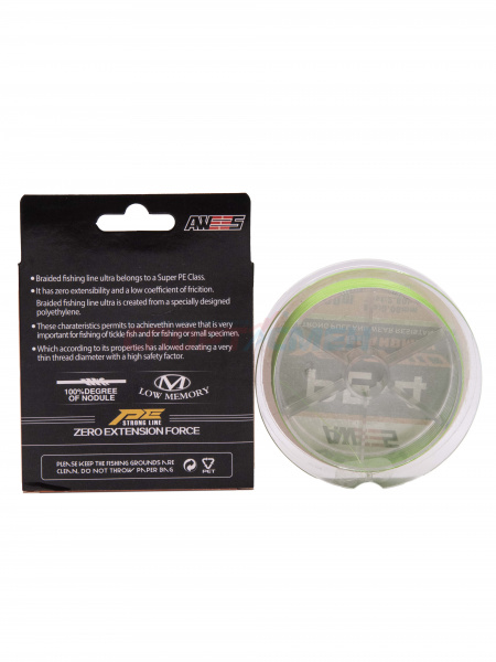 Шнур плетёный AWEES PE-4 Light Green 100м.
